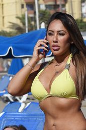 Sophie Kasaei in a Yellow Bikini on Holiday in Lanzarote 10/23/2018