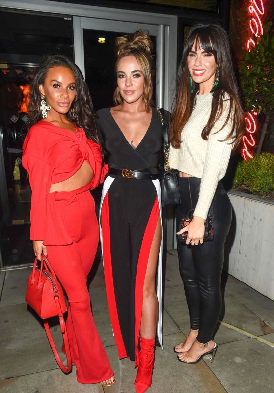 Stephanie Davis, Jennifer Metcalfe and Chelsee Healey at Menagerie Restaurant & Bar in Manchester