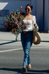 Vanessa Hudgens Shopping at the Farmers Market in Los Angeles 10/21/2018