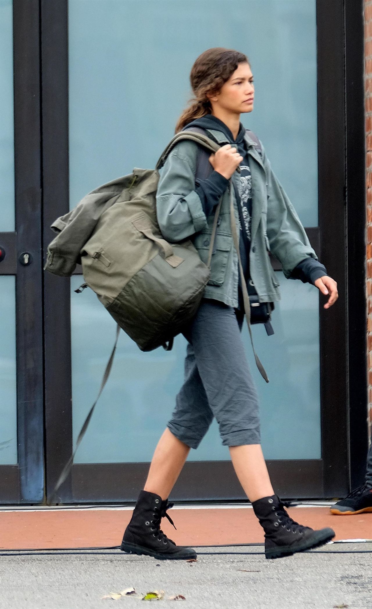 Zendaya - On the Set of "Spider-Man: Far From Home" in ...