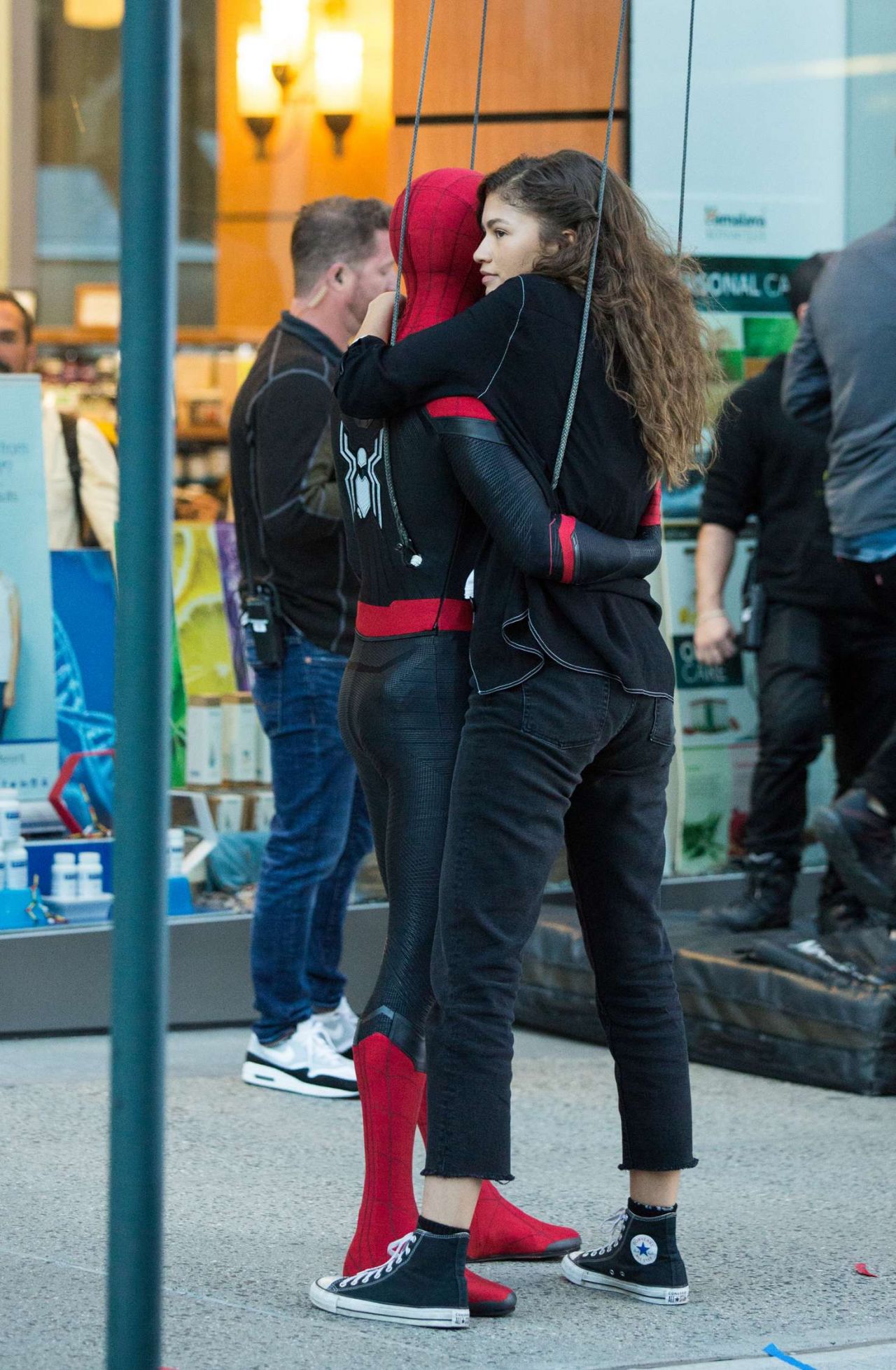 Zendaya - On the Set of "Spiderman: Far from Home" in NY ...