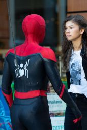Zendaya – On the Set of "Spiderman: Far from Home" in NY 10/15/2018