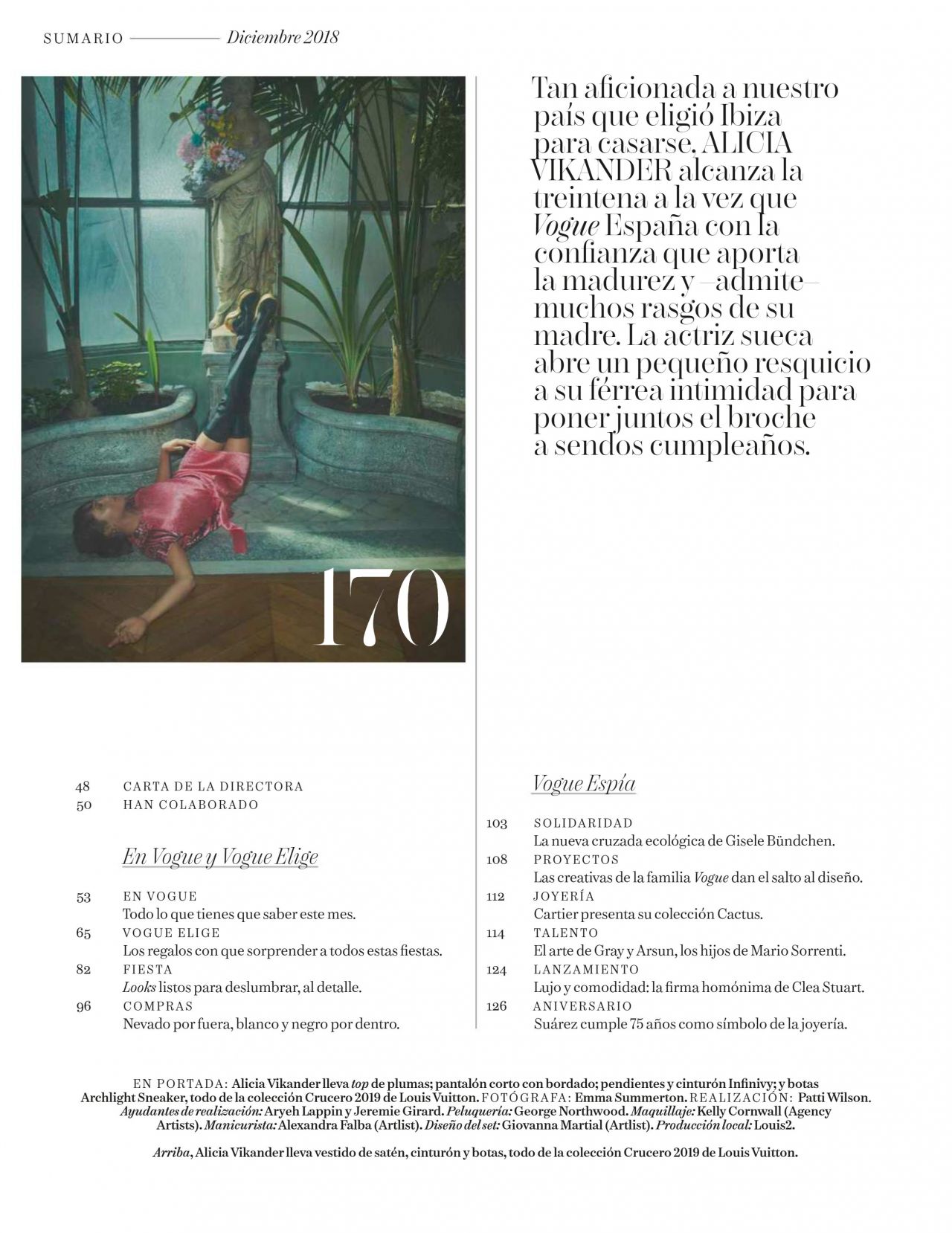 Alicia Vikander - Vogue Spain December 2018 Issue • CelebMafia