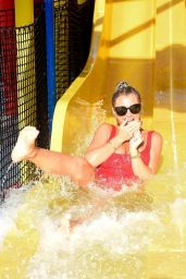 Billie Faiers in Swimsuit at a Water Park in Dubai, November 2018