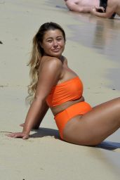 Ellie Young in Bright Orange Bikini 11/07/2018