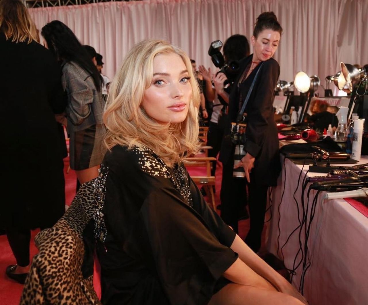 Elsa Hosk – 2018 Victoria’s Secret Fashion Show Backstage in NYC