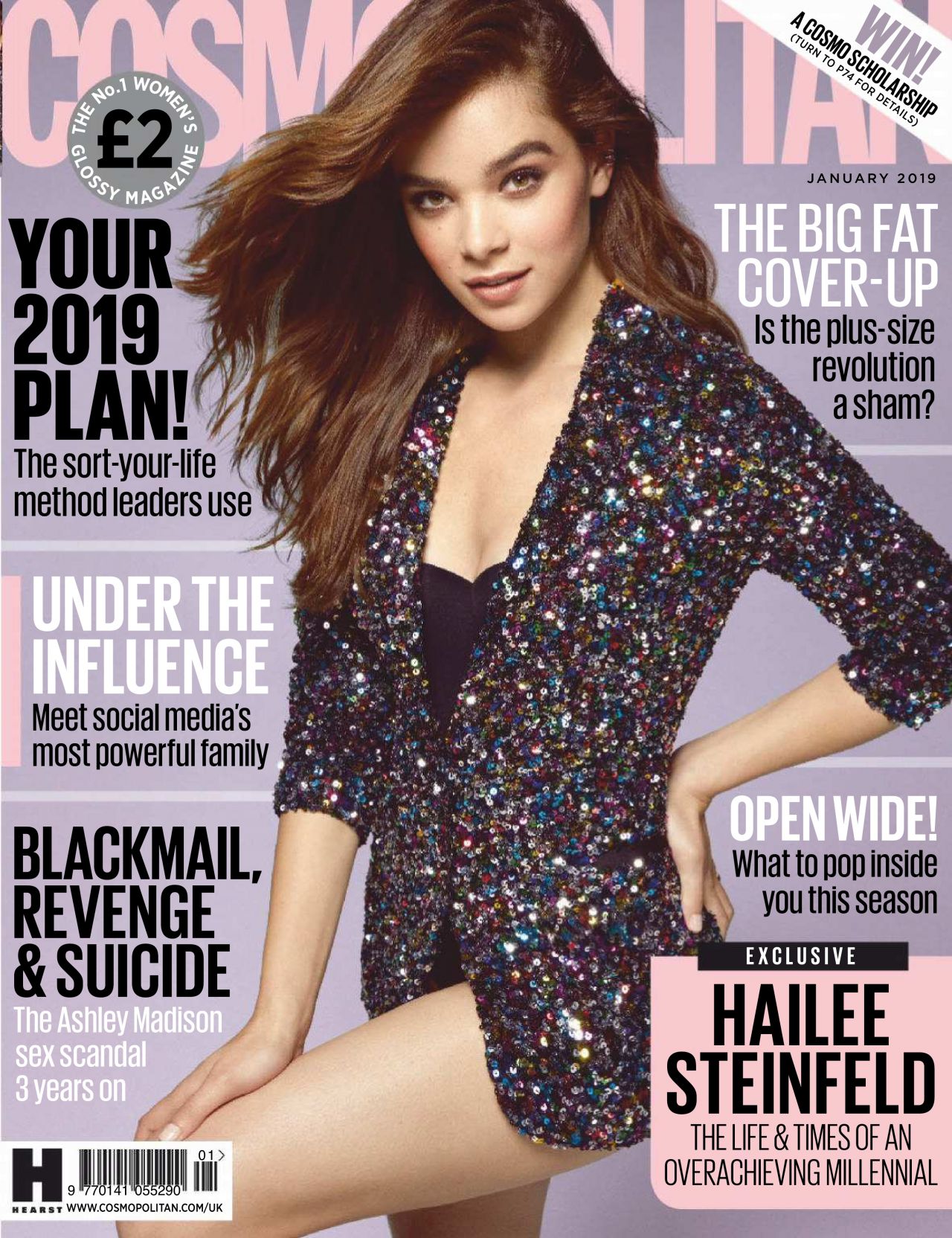 Hailee Steinfeld - Cosmopolitan UK January 2019 Issue • CelebMafia