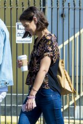 Katie Holmes Street Style - Getting Coffee in New Orleans 10/30/2018