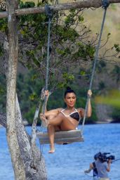 Kourtney Kardashian in Bikini on the Beach in Bali, October 2018