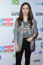 Lily Collins - Telethon For America in Los Angeles 11/05/2018