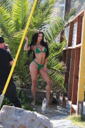 Melissa Riso in a Green Bikini 11/01/2018