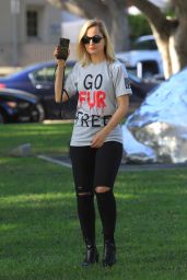 Mena Suvari - Anti-Fur Protest in Beverly Hills 11/23/2018