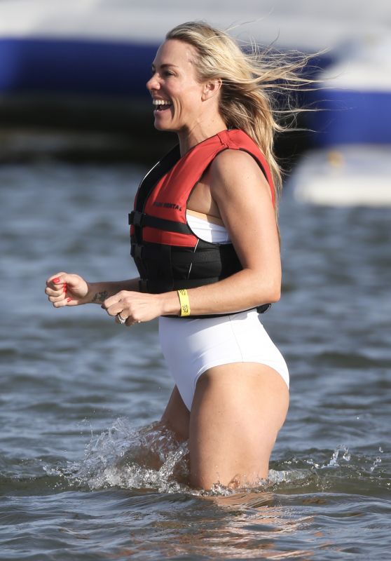 Phillipa Bennett in Swimsuit at the Gold Coast Aqua Park 11/08/2018