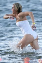 Phillipa Bennett in Swimsuit at the Gold Coast Aqua Park 11/08/2018