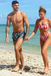 Zara McDermott in Bikini on the Beach in Miami 11/06/2018