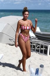 Zara McDermott in Bikini on the Beach in Miami 11/06/2018