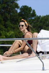 Alessandra Ambrosio on a Yacht in Florianopolis 12/29/2018