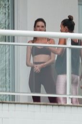 Alessandra Ambrosio on Her Balcony of Her Penthouse in Florianopolis 12/24/2018
