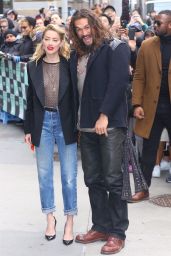 Amber Heard and Jason Momoa – Outside the BUILD Series Studio in New York 12/03/2018