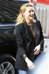 Amber Heard - Outside the BUILD Series Studio in New York 12/03/2018