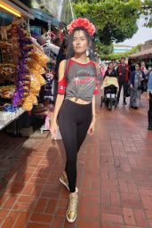 Blanca Blanco in Spandex at the Mexican Flea Market in Downtown LA 12/10/2018