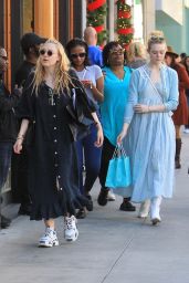 Dakota Fanning and Elle Fanning - Shopping With Their Mom in Beverly Hills 12/26/2018
