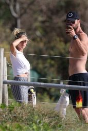 Elsa Pataky and Chris Hemsworth on the Beach in Byron Bay, Australia 11/29/2018