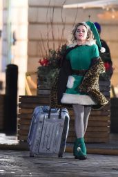 Emilia Clarke - Filming "Last Christmas" in London 12/04/2018