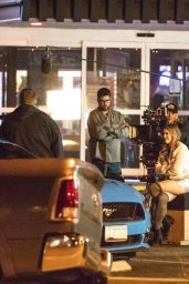 Isla Fisher - Filming a Night Scene in LA 12/12/2018