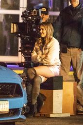 Isla Fisher - Filming a Night Scene in LA 12/12/2018