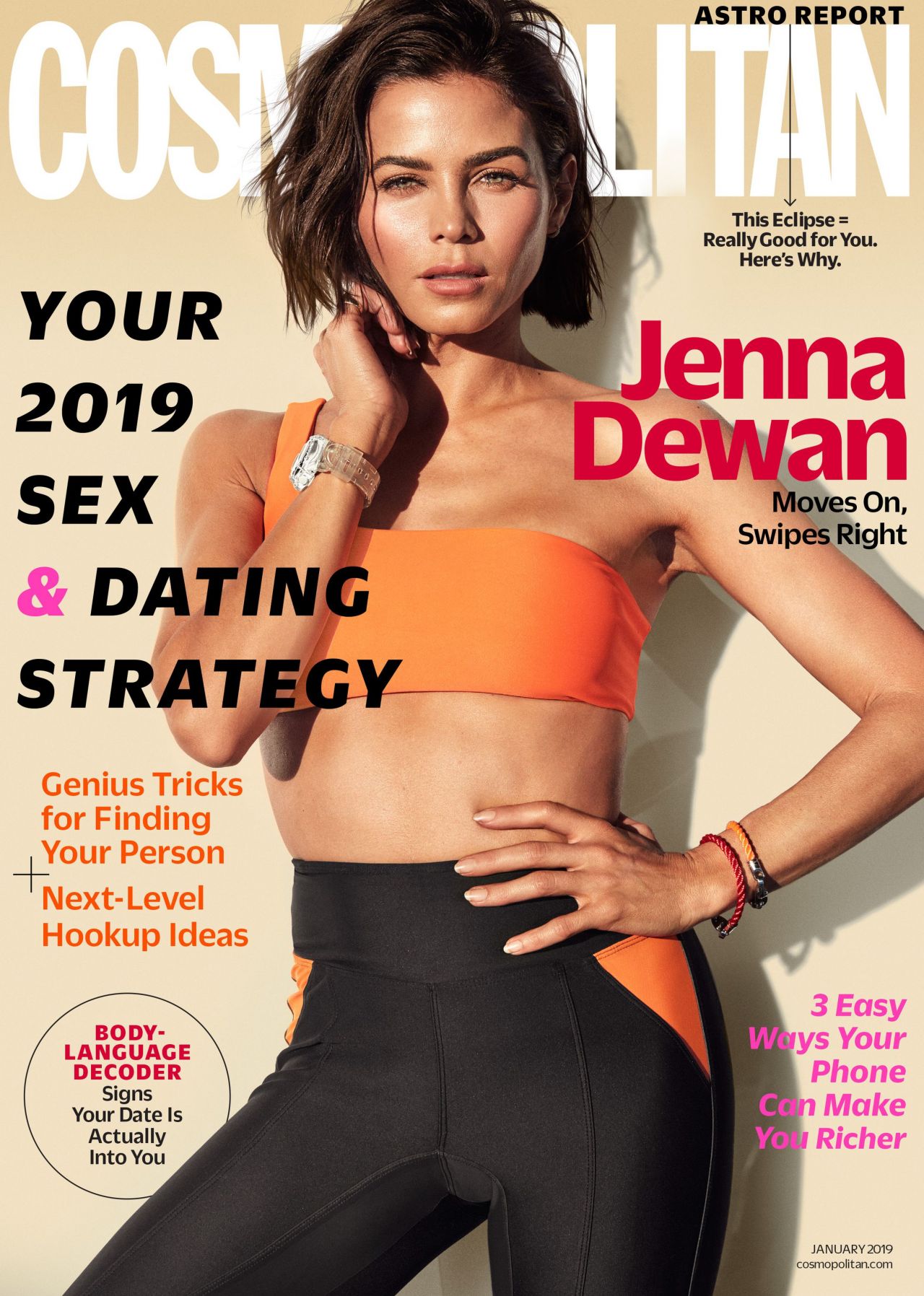 Jenna Dewan Cosmopolitan Magazine January 2019 Cover And Photos.