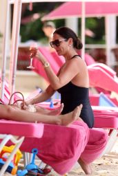 Lauren Silverman in Swimsuit at the Beach in Barbados 12/18/2018