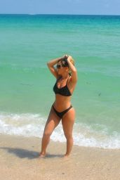 Lauryn Goodman in Bikini on the Beach in Barbados 12/20/2018