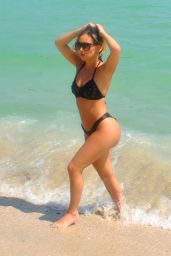 Lauryn Goodman in Bikini on the Beach in Barbados 12/20/2018