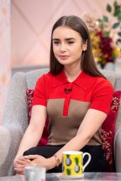 Lily Collins - Appeared on Lorraine TV Show in London 12/20/2018