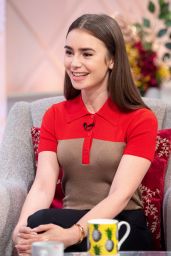 Lily Collins - Appeared on Lorraine TV Show in London 12/20/2018