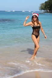 Lizzie Cundy in a Bikini - Christmas Day in Barbados 12/25/2018