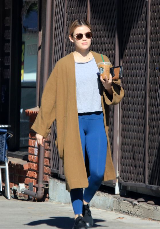 Lucy Hale - Grabbing an Iced Coffee at Starbucks in LA 12/11/2018