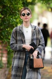 Lucy Hale in a Long Coat - Los Angeles 12/09/2018