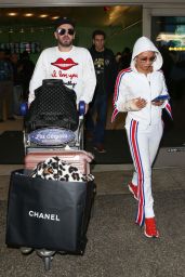 Mel B - Returns to LA After Fracturing Two Ribs and Severing Her Hand