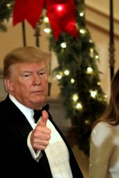 Melania Trump and Donald Trump  - Greets Guests at the Congressional Ball at White House in Washington