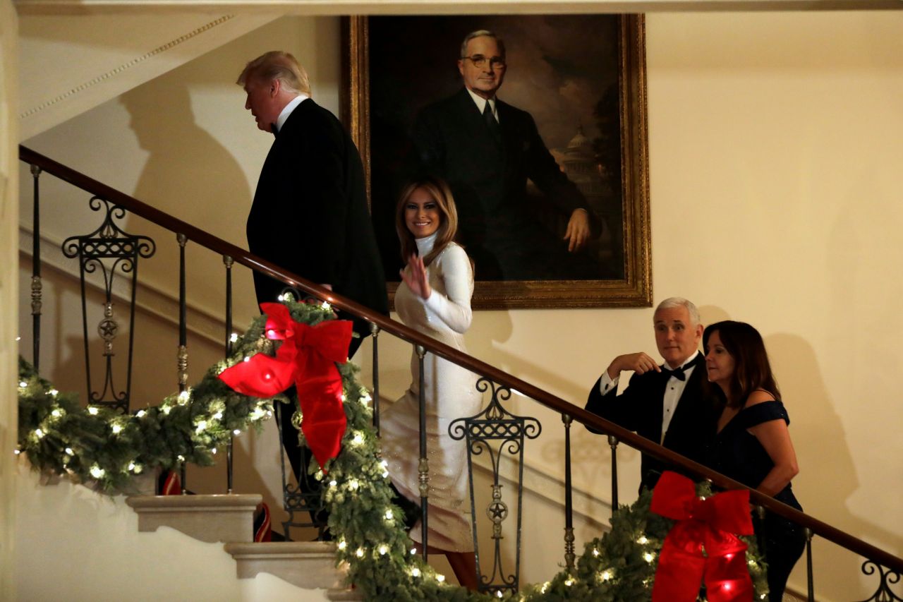 Melania Trump and Donald Trump Greets Guests at the Congressional