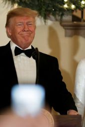 Melania Trump and Donald Trump  - Greets Guests at the Congressional Ball at White House in Washington