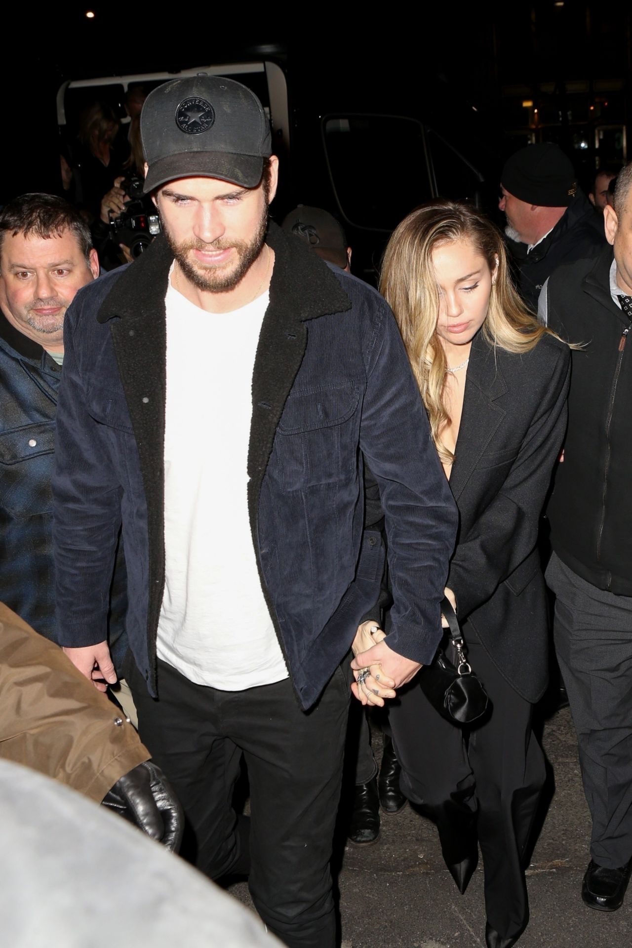 Miley Cyrus and Liam Hemsworth - Arriving to the SNL After Party in NY ...