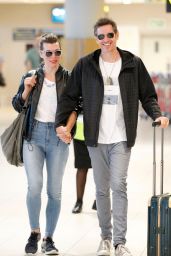 Milla Jovovich and Paul W.S. Anderson at Cape Town International Airport 12/15/2018