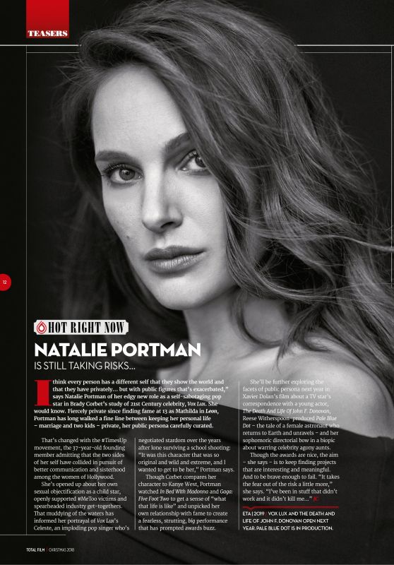 Natalie Portman - Total Film January 2019 Issue