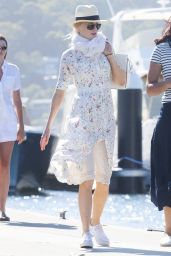 Nicole Kidman on a Super Yacht on Pittwater 12/28/2018