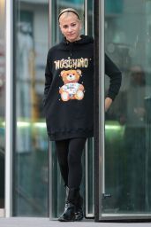 Pixie Lott Street Style - Leaving Her Hotel in Manchester 12/13/2018
