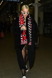 Rita Ora in Travel Outfit - Euro Star Terminal in London 12/20/2018