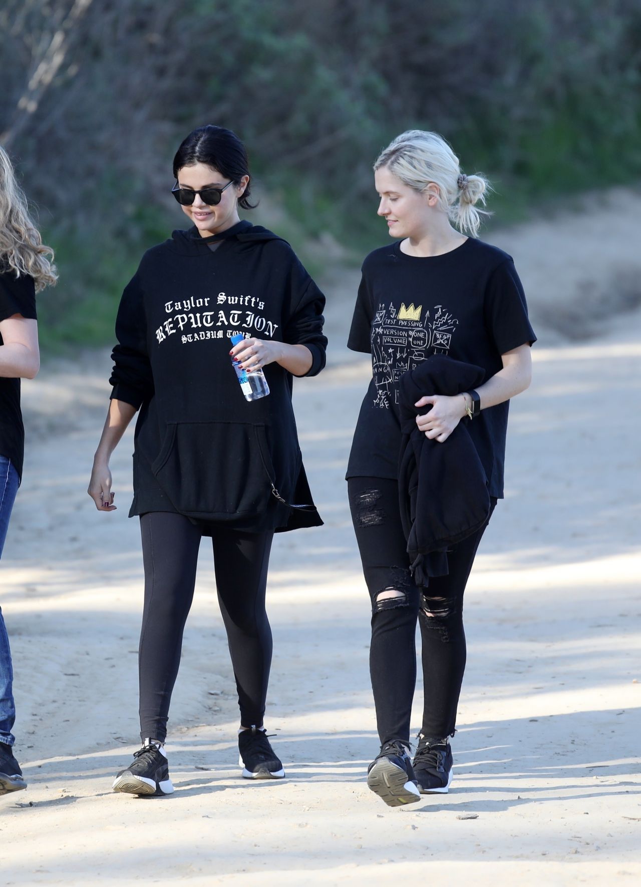 Selena Gomez In A Taylor Swift Reputation Tour Hoodie Hiking